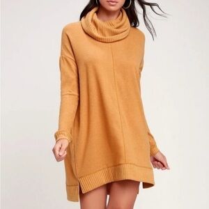 Cozy Cowl Neck Sweater Dress